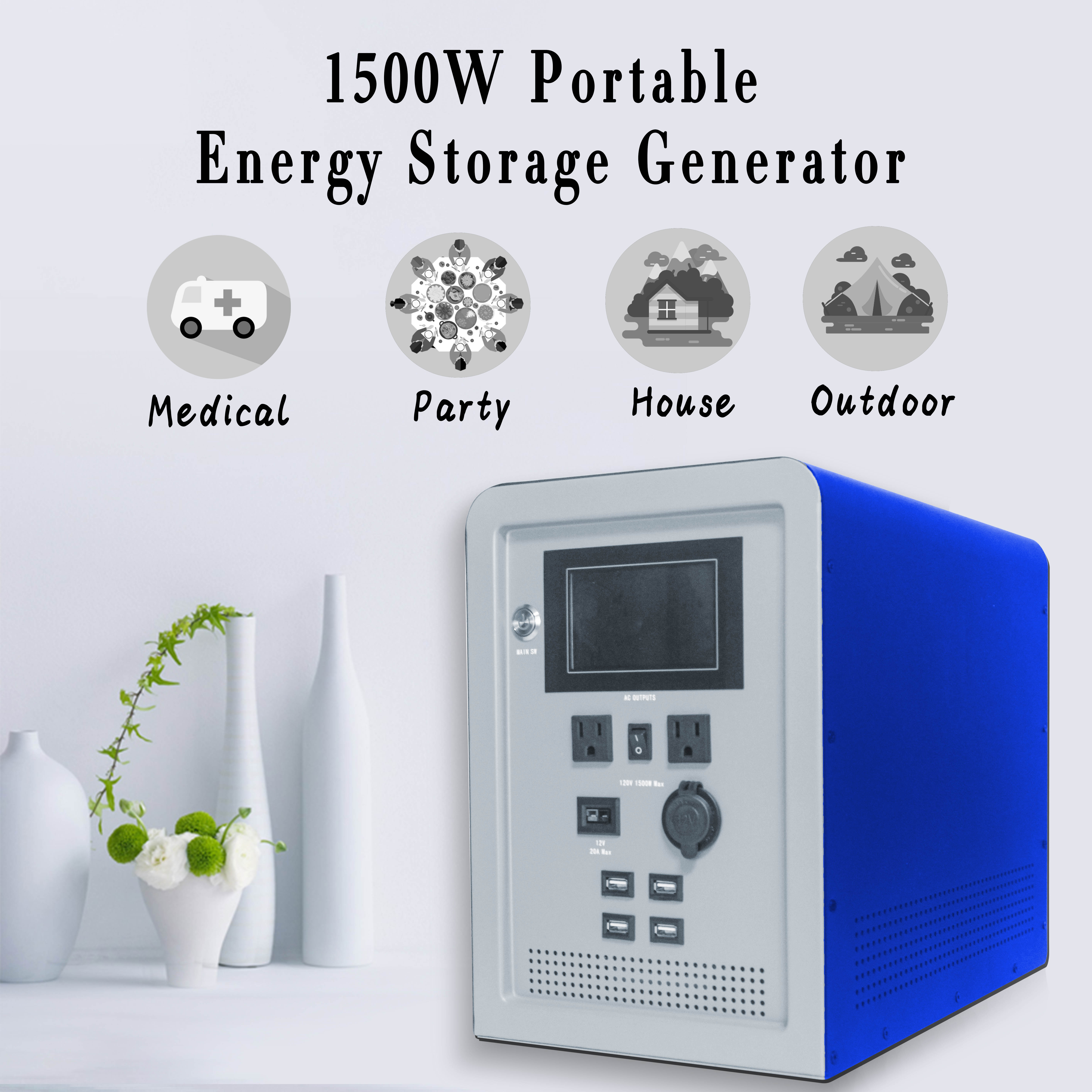 1500W Portable Energy Storage Generator